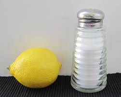 Salt when mix with lemon juice
