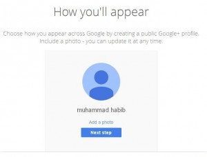 add a picture to complete the gmail account process