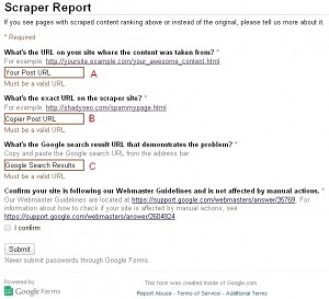 google screper report