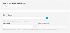 skype name and password