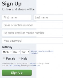 facebook sign in new account